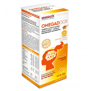 OMEGADDOX  liquid (OMEGA 3 fish oil+ vitamin C-B6-B1-D3+ niacin+ biotin+ iodine) 200 ML